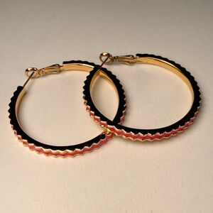 Kate Spade New York "Ring It Up" Fuchsia Hoop Earrings